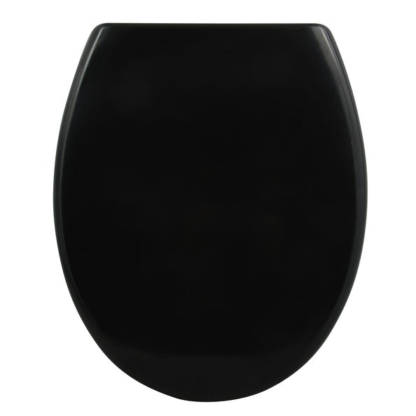 Sedile WC termoresistente Easy Clip con cerniere in Acciaio Inox - Nero