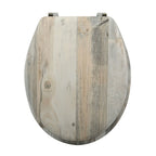 Sedile wc in MDF con cerniere in Acciaio Inox - Beige