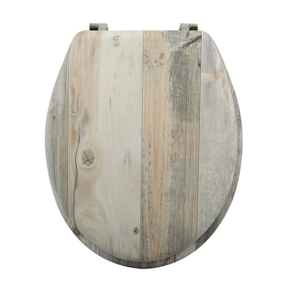 Sedile wc in MDF con cerniere in Acciaio Inox - Beige