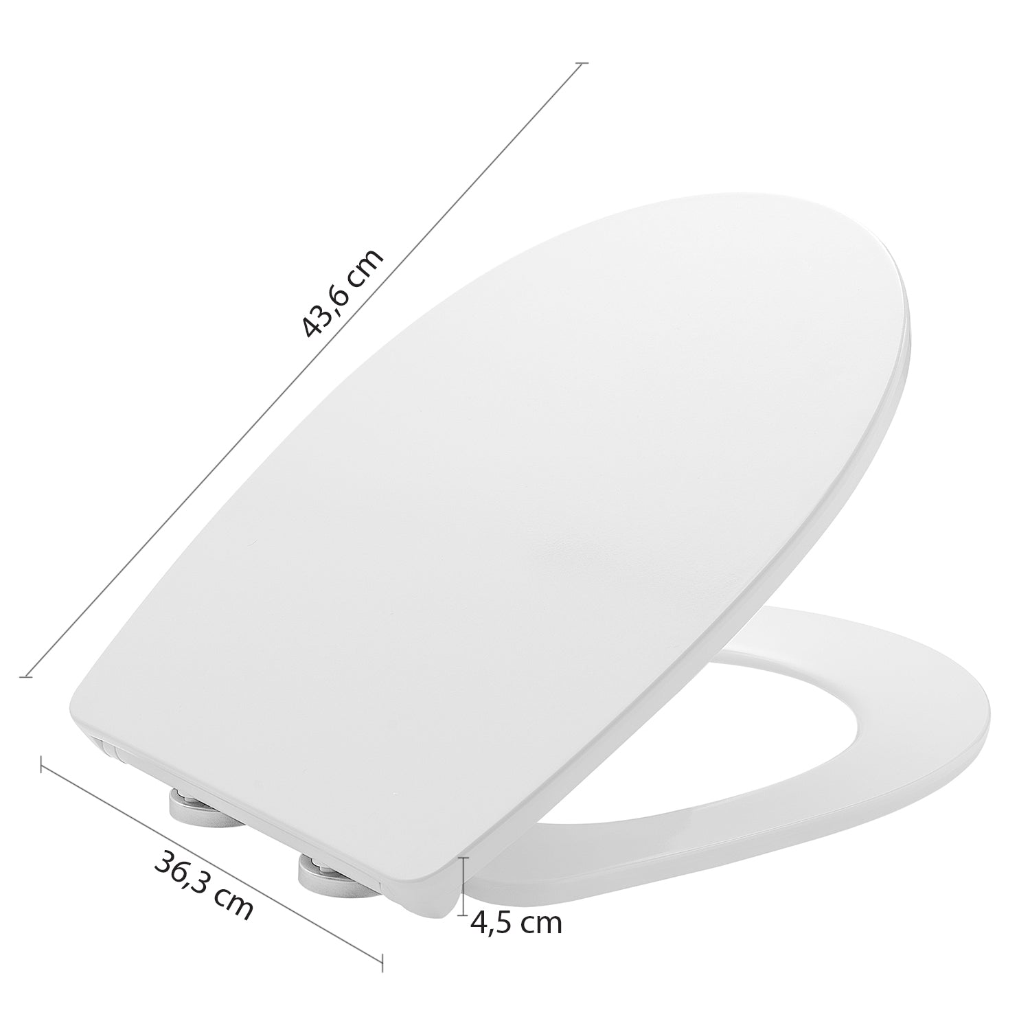 Copriwater universale con chiusura Soft Close di Gedy modello Topazio - Bianco