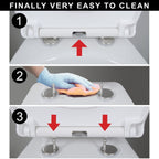 Copriwater modello Harry di colore nero con cerniere di zinco