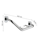 Maniglione 135Â° con portasapone modello Edera di Gedy - Cromato