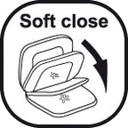 Sedile wc universale con chiusura Soft Close in MDF di Gedy modello Corniola - Bianco