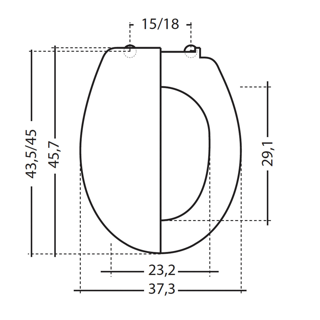 Sedile Wc universale in termoindurente modello Diamante di Gedy - Bianco