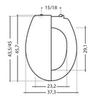 Sedile Wc universale in termoindurente modello Diamante di Gedy - Bianco