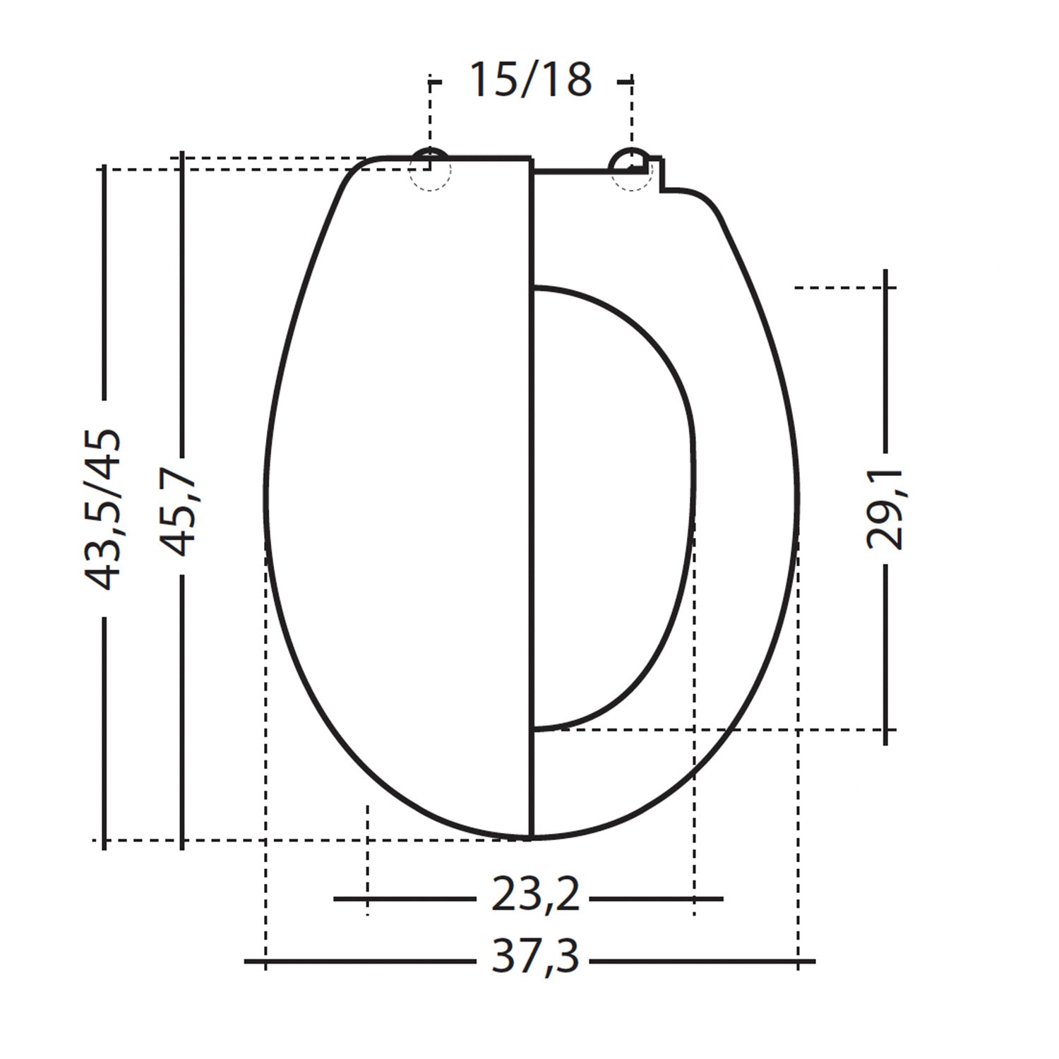 Sedile Wc universale in termoindurente modello Diamante di Gedy - Bianco